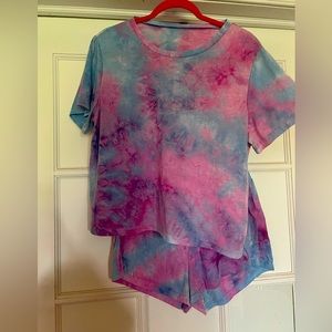 Tie dyed set- Top and shorts